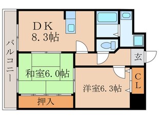 コスモスフローラDaigoの物件間取画像